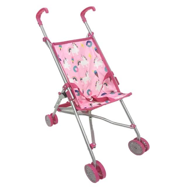 Doll Stroller pink unicorn 